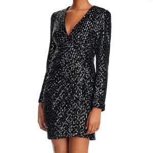 O.P.T Velvet Sequin Mini Dress
